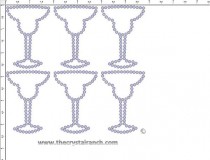 Margarita Glass Rhinestone Transfer CRY248c