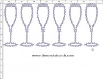 Champagne Glass Rhinestone Transfer CRY250c