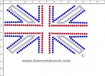 British Flag Rhinestone Transfer CRY277ck