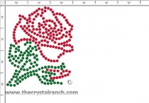 Rose Rhinestone Transfer CRY045k