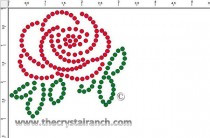Rose Rhinestone Transfer CRY052k
