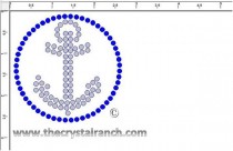 Anchor (Small) Rhinestone Transfer CRY053ck