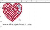 Heart Rhinestone Transfer CRY070ck