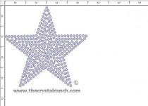 Star (Filled) Rhinestone Transfer CRY077c