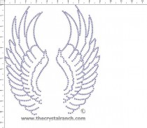 Wings Rhinestone Transfer CRY080c