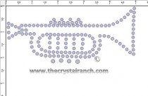 Trumpet Rhinestone Transfer CRY081c