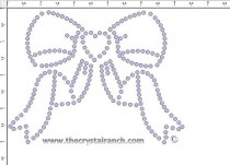 Bow Rhinestone Transfer CRY087c