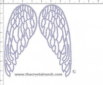 Wings Rhinestone Transfer CRY105c