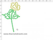 Rose Rhinestone Transfer CRY107k