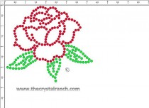 Rose Rhinestone Transfer CRY113k