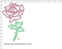 Rose Rhinestone Transfer CRY114k