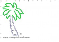 Palm Trees Rhinestone Transfer CRY121c