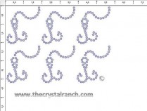 Fishing Hooks Rhinestone Transfer CRY187c