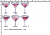 Shot Glass Rhinestone Transfer CRY202ck