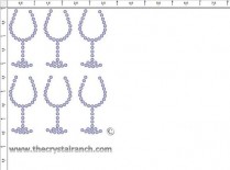 Wine Glass Rhinestone Transfer CRY203c