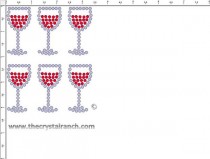 Wine Glass Rhinestone Transfer CRY205
