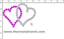 Pair of Hearts Rhinestone Transfer CRY221