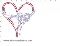 Heart Rhinestone Transfer CRY225ck
