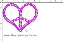 Peace Heart 3in Transfer CRY227