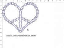 Peace Heart 4in Transfer CRY228