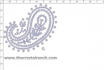 Paisley Rhinestone Transfer CRY232c
