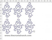 Swirl Rhinestone Transfer CRY264c