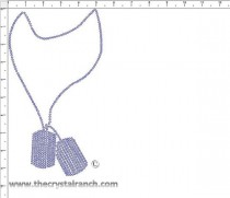 Dog Tags Rhinestone Transfer CRY270c