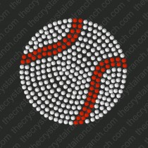 DS210 Baseball Rhinestone Decal