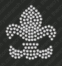 DY010 Fleur di Lis Rhinestone Decal
