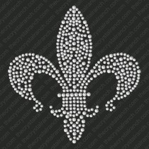 DY019 Fleur Di Lis Rhinestone Decal