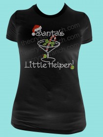 Santa's Little Helper! Rhinestone Tee TH058
