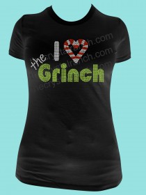 I Love the Grinch Rhinestone Tee TH080