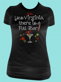 Yes Virginia, there is a Full Bar! Rhinestone Tee TH084