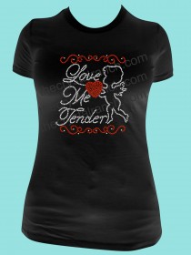 Love Me Tender Rhinestone Tee TH134