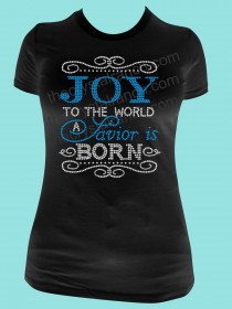 Joy to the World Rhinestone Tee TH140