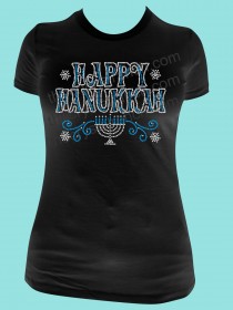 Happy Hanukkah Rhinestone Tee TH149