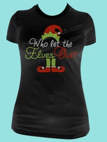 Who Let the Elves Out Rhinestone Tee TH180