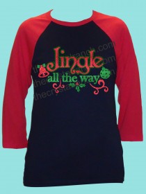 Jingle All the Way Rhinestone and Glitter Tee THV003
