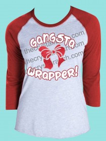 Gansta Wrapper Screen Print and Rhinestone Tee THV019