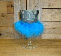 He Hunts I Wine Rhinestone Drink Koozie KB077