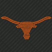 DT002 Longhorn Rhinestone Decal