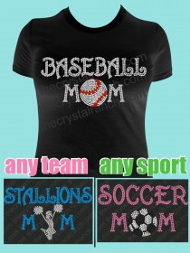 Sports Mom Rhinestone Tee TP035 