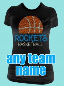 Your Basketball Team Rhinestone Tee TP038