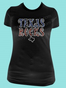 Texas Rocks Rhinestone Tee TR063