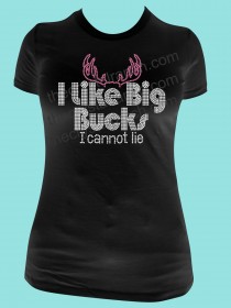 I Like Big Bucks Rhinestone Tee TR080
