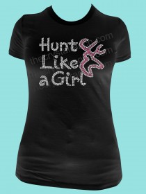 Hunt Like a Girl Rhinestone Tee TR082