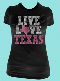 Live Love Texas Rhinestone Tee TR100