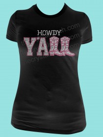 Howdy Y'all Rhinestone Tee TR105