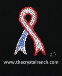 D017 Ribbon Rhinestone Decal