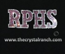 D031 Your School 4 Initials Rhinestone Decal